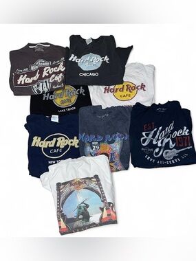 Hard Rock Cafe Lot of 8 Bundle T-Shirts Various Sizes S-XL